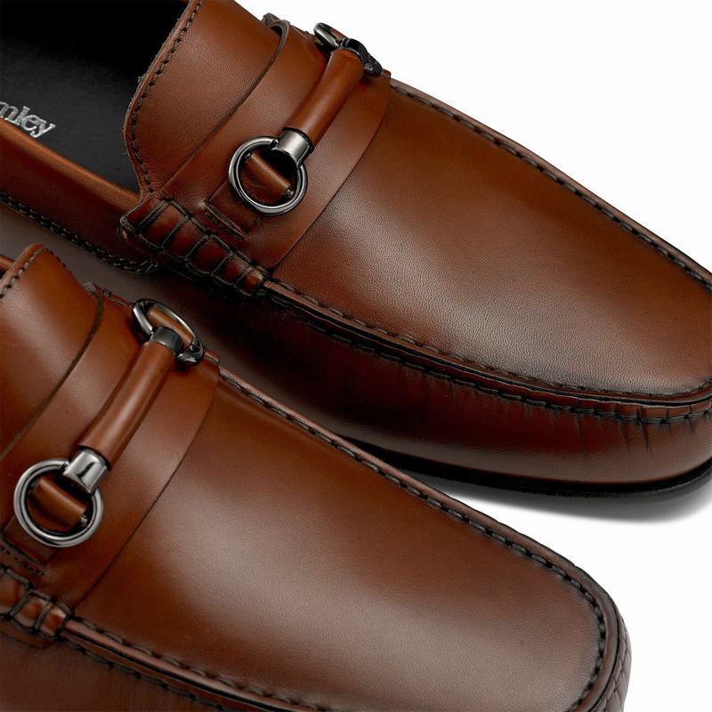 Russell And Bromley Jet Set Mokkasiner Herre Brune | WCA6184YW