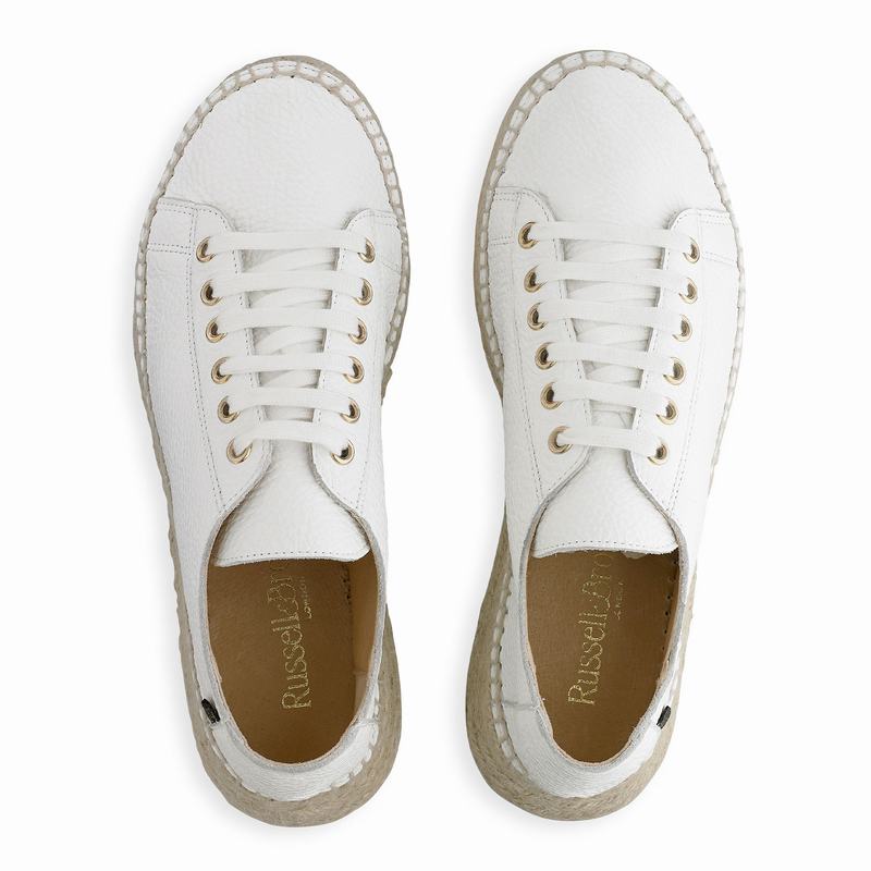 Russell And Bromley Kick Back Espadrillos Dame Hvide | KDN1675LQ