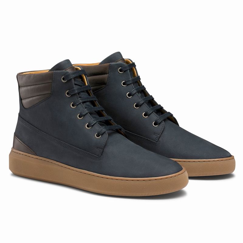 Russell And Bromley Landmark Høje Sneakers Herre Blå | KBW8996XL