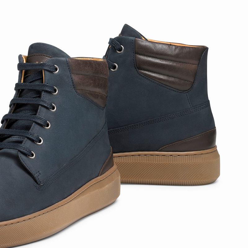 Russell And Bromley Landmark Høje Sneakers Herre Blå | KBW8996XL