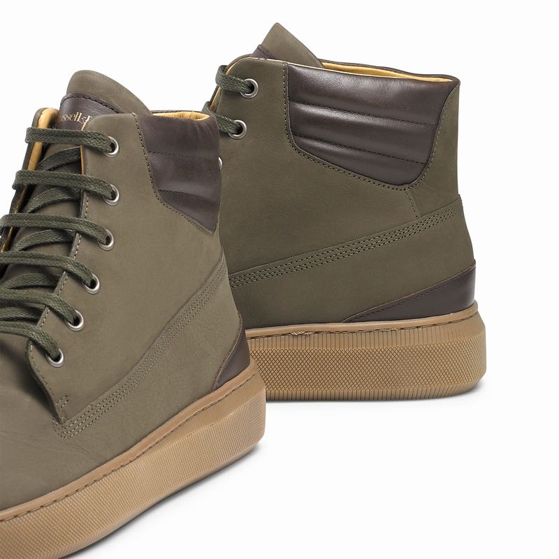 Russell And Bromley Landmark Høje Sneakers Herre Grøn | LPD3081CD