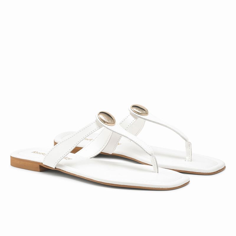 Russell And Bromley Lauretta Sandaler Dame Hvide | LAO624MT
