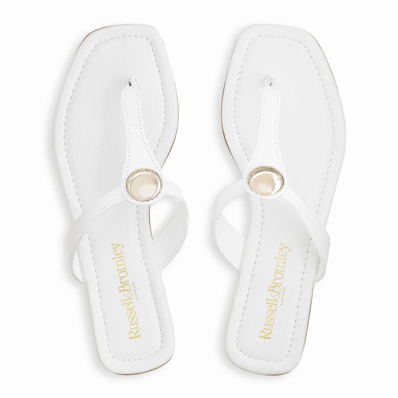Russell And Bromley Lauretta Sandaler Dame Hvide | LAO624MT