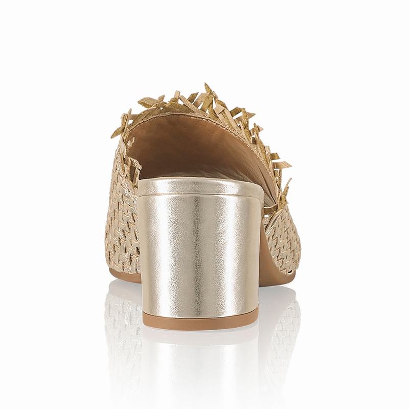 Russell And Bromley Libertymid Kilehæl Sandaler Dame Guld | HRW7176NO