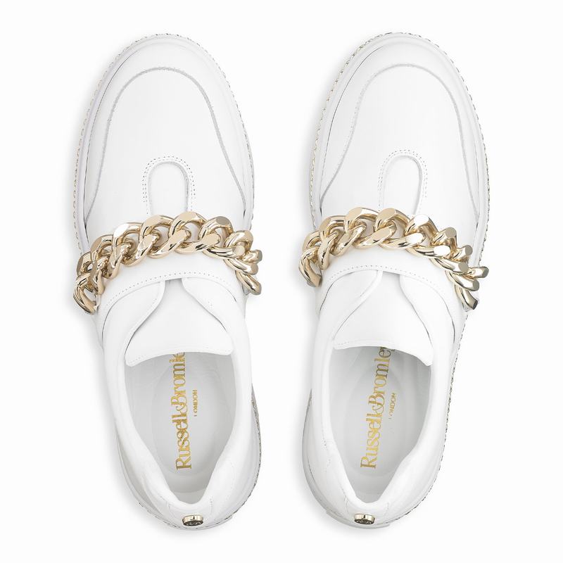 Russell And Bromley Lockchain Platform Sneakers Dame Hvide | HVN6239FC