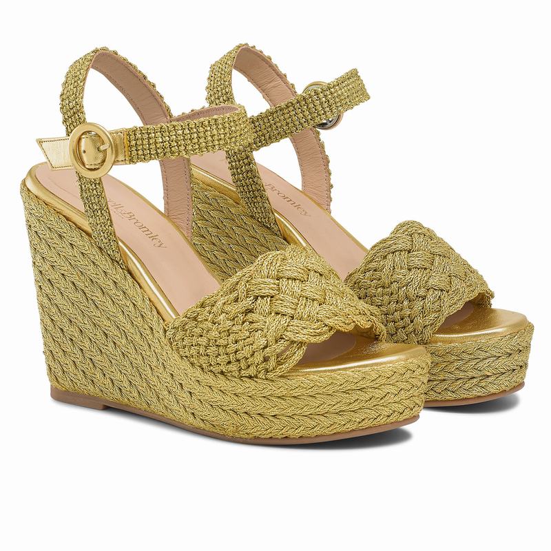 Russell And Bromley Luxor Kilehæl Sandaler Dame Metallic | IIE608EC