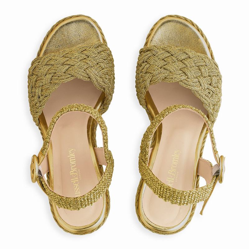 Russell And Bromley Luxor Kilehæl Sandaler Dame Metallic | IIE608EC
