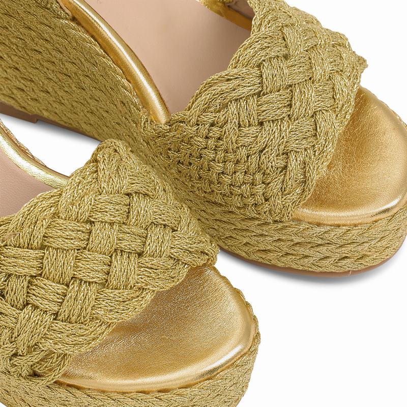 Russell And Bromley Luxor Kilehæl Sandaler Dame Metallic | IIE608EC