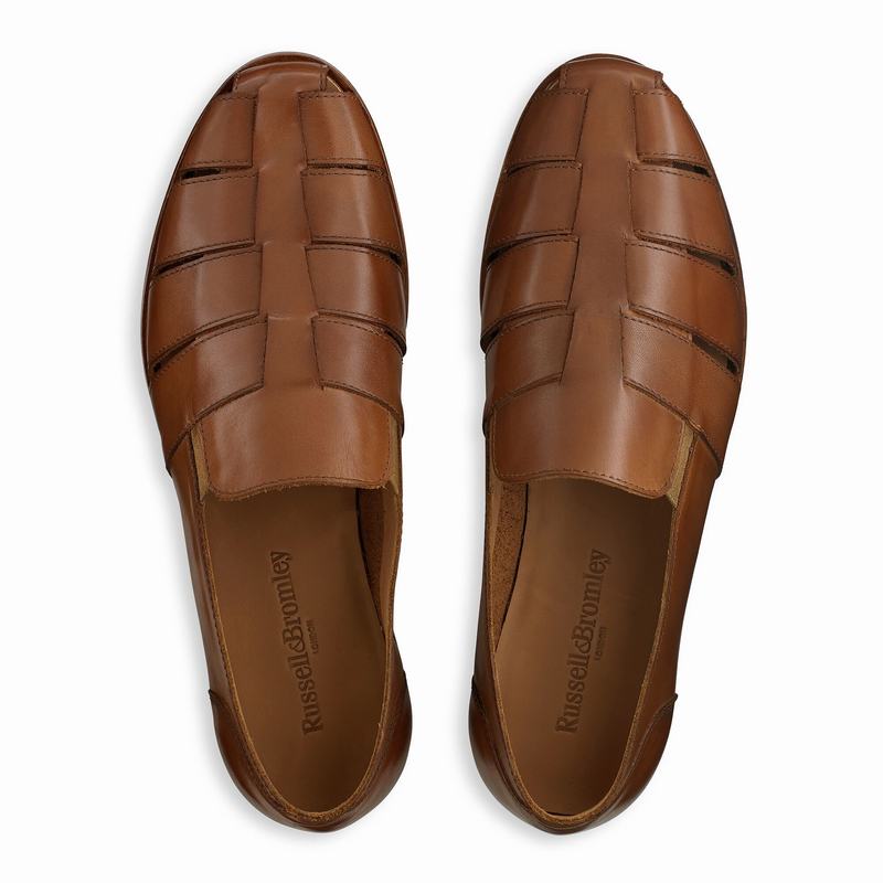 Russell And Bromley Mariner Slip On Sko Herre Brune | QFE2944DI