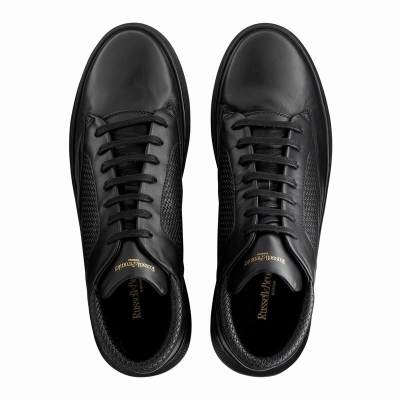 Russell And Bromley Milestone Mellemhøje Sneakers Herre Sort | KGE5461EY