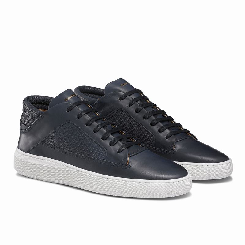Russell And Bromley Milestone Mellemhøje Sneakers Herre Blå | TKL9636BC