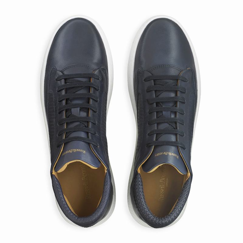 Russell And Bromley Milestone Mellemhøje Sneakers Herre Blå | TKL9636BC