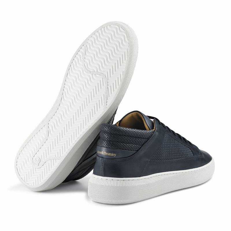Russell And Bromley Milestone Mellemhøje Sneakers Herre Blå | TKL9636BC