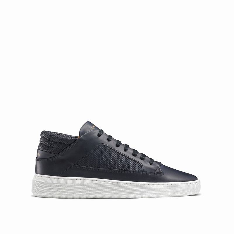 Russell And Bromley Milestone Mellemhøje Sneakers Herre Blå | TKL9636BC