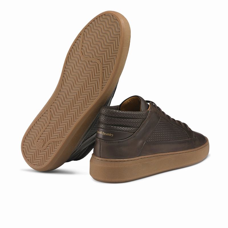 Russell And Bromley Milestone Mellemhøje Sneakers Herre Brune | WLG1796YU