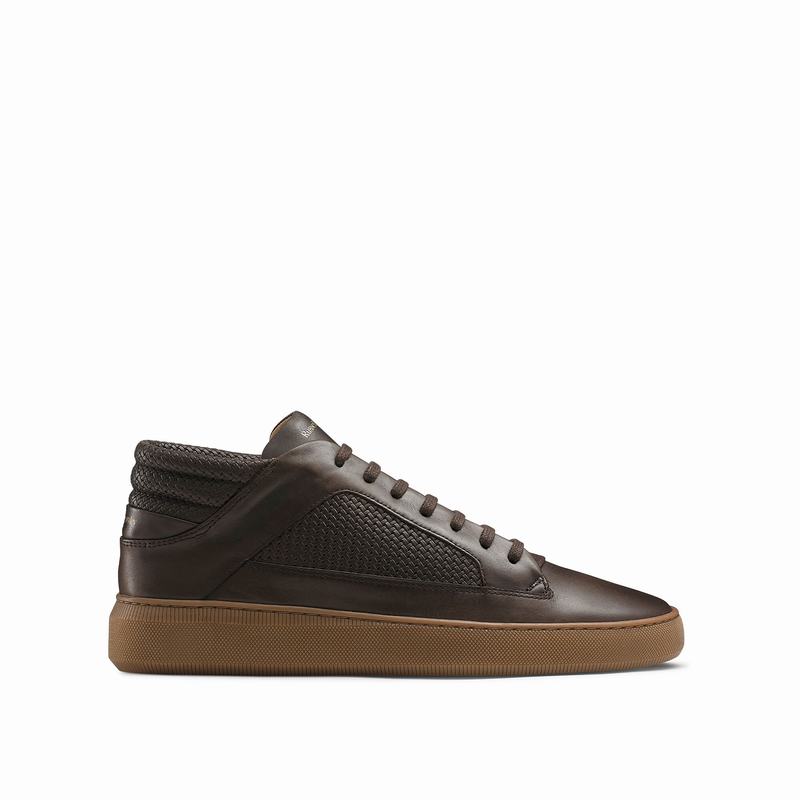 Russell And Bromley Milestone Mellemhøje Sneakers Herre Brune | WLG1796YU