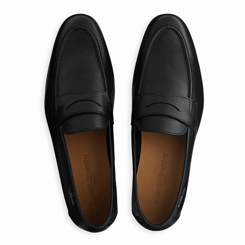 Russell And Bromley Outline Mokkasiner Herre Sort | RXO1004BB