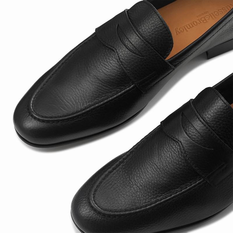 Russell And Bromley Outline Mokkasiner Herre Sort | RXO1004BB