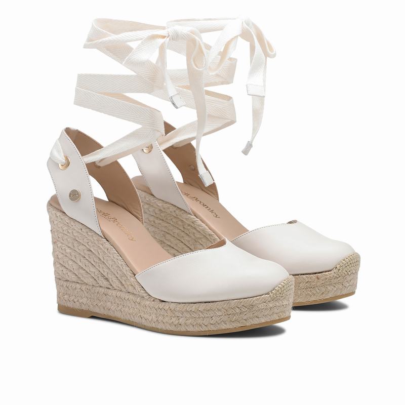 Russell And Bromley Papadelle Espadrillos Dame Hvide | WSX9014TK