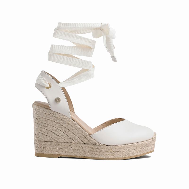 Russell And Bromley Papadelle Espadrillos Dame Hvide | WSX9014TK