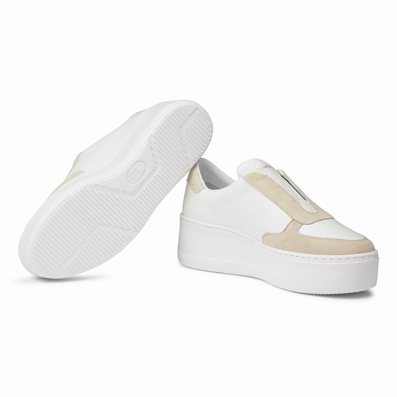 Russell And Bromley Park Ave Platform Sneakers Dame Hvide | XWX594AI