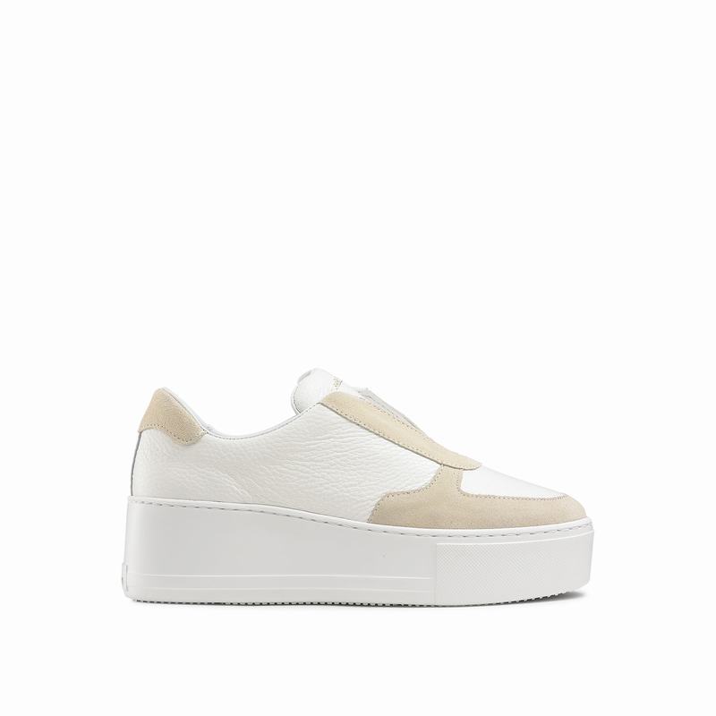 Russell And Bromley Park Ave Platform Sneakers Dame Hvide | XWX594AI