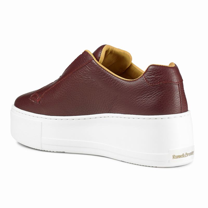 Russell And Bromley Park Up Platform Sneakers Dame Rød | QVE5986PZ
