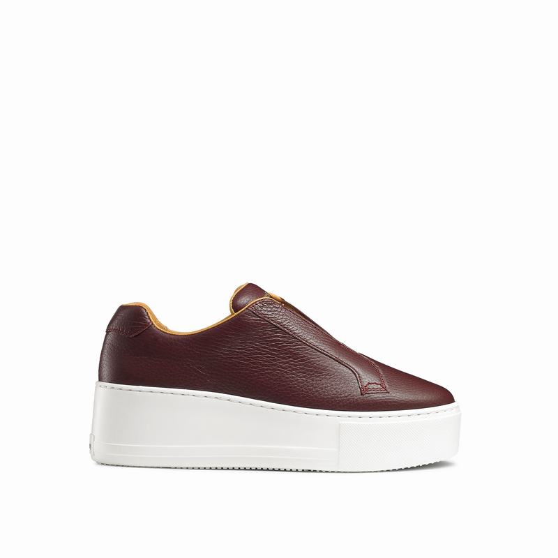 Russell And Bromley Park Up Platform Sneakers Dame Rød | QVE5986PZ