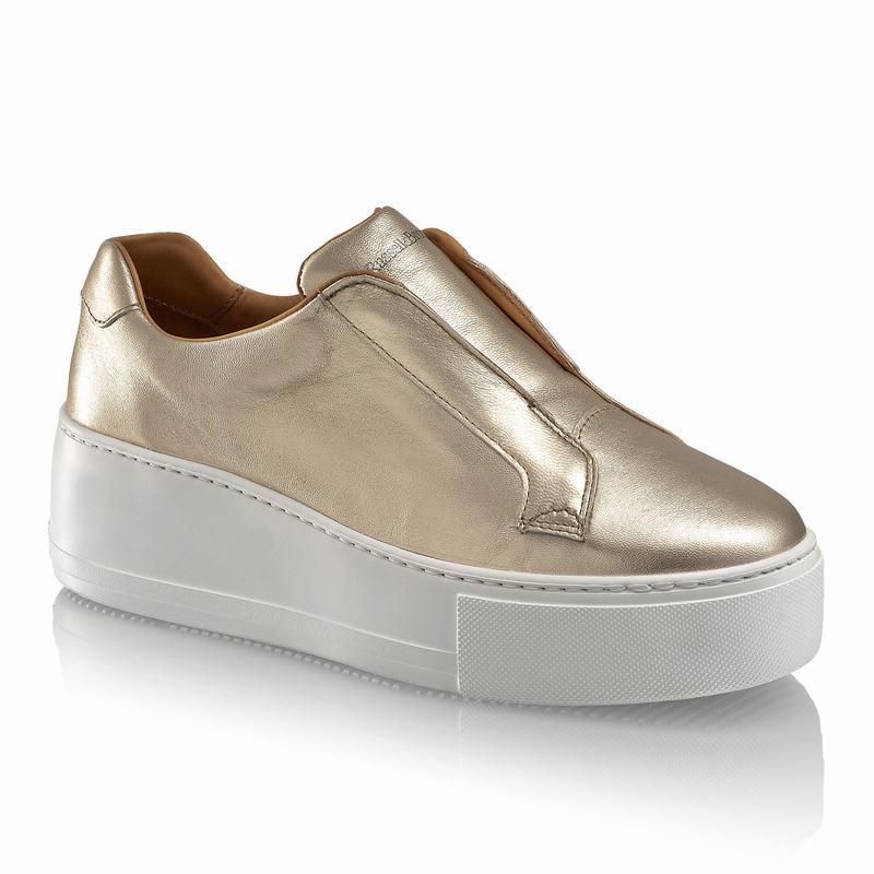 Russell And Bromley Park Up Platform Sneakers Dame Guld | ZCB3056SB