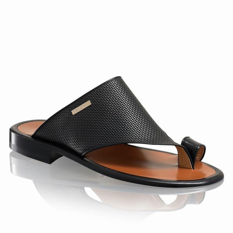 Russell And Bromley Perugia Sandaler Herre Sort | AWG9571NF