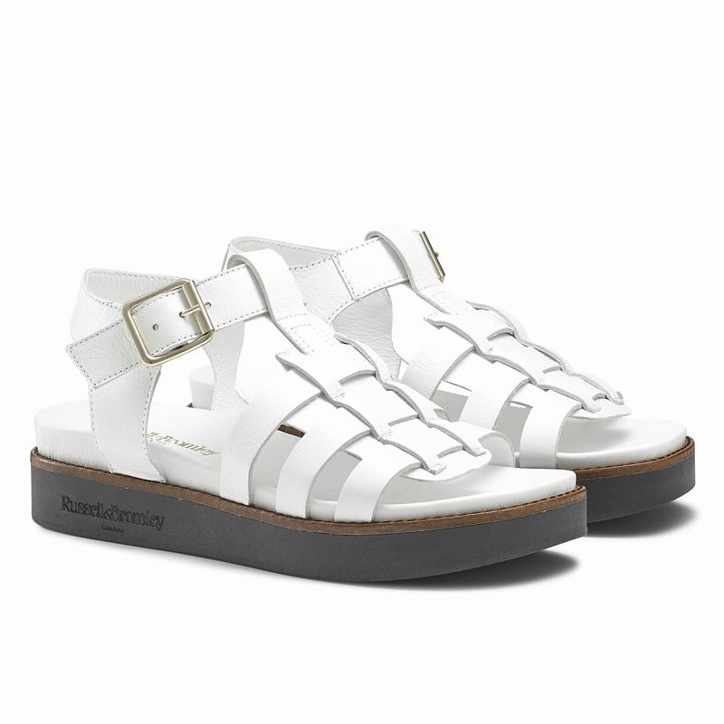 Russell And Bromley Portland Sandaler Dame Hvide | TIH7237TJ