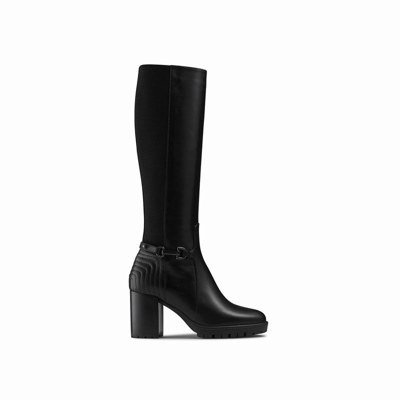 Russell And Bromley Rein Hi Knæhøje Støvler Dame Sort | GZV2525UD
