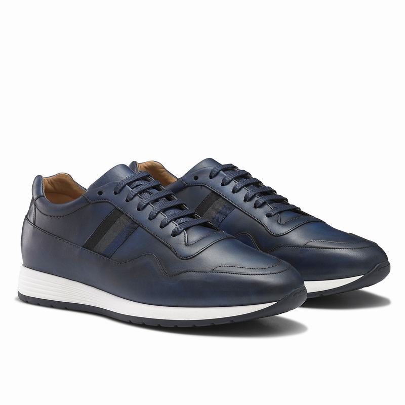 Russell And Bromley Run Time Lave Sneakers Herre Blå | KIV434OY