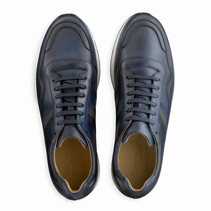 Russell And Bromley Run Time Lave Sneakers Herre Blå | KIV434OY