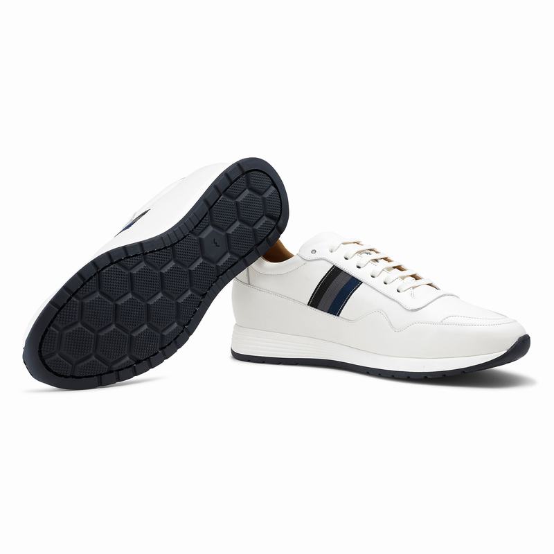 Russell And Bromley Run Time Lave Sneakers Herre Hvide | ZDX7732ON