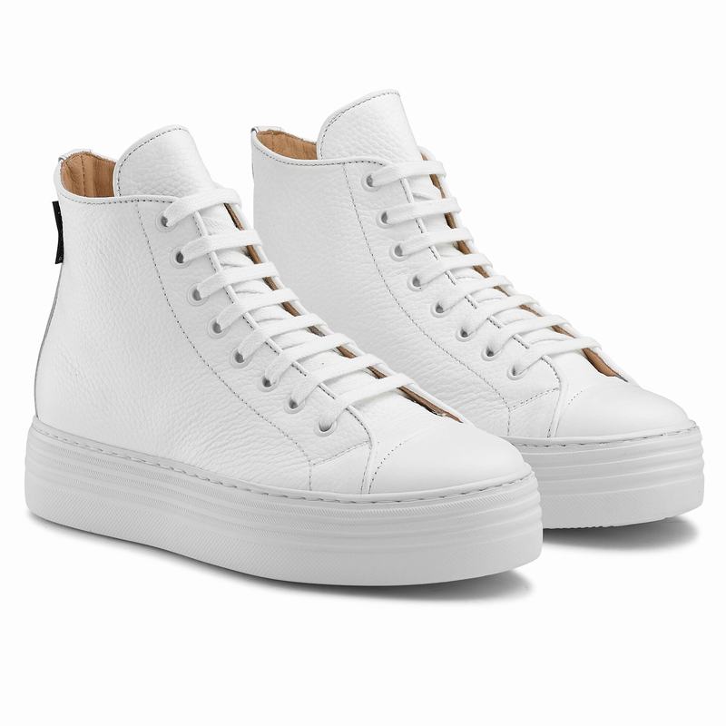 Russell And Bromley Saturn Hi Høje Sneakers Dame Hvide | WTZ6285QC