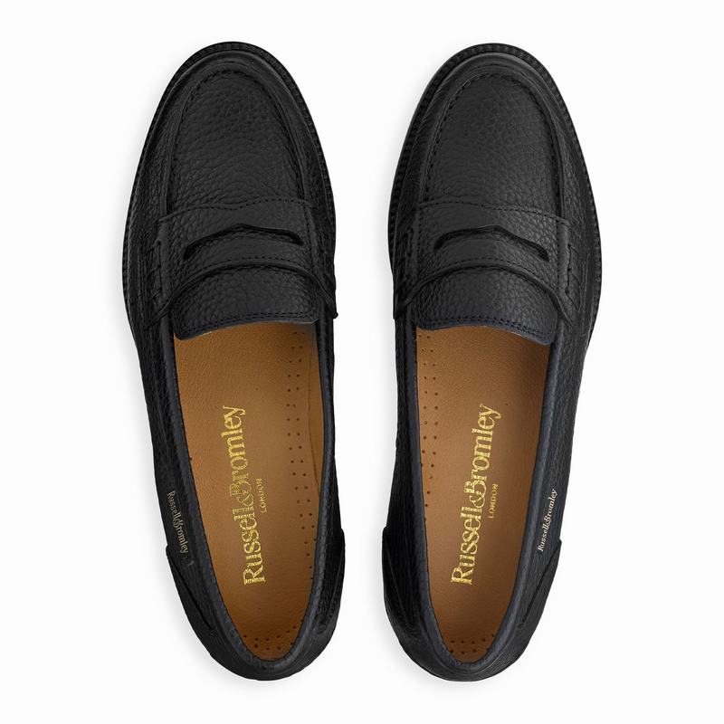 Russell And Bromley Sixpence Mokkasiner Dame Sort | CNJ884XN