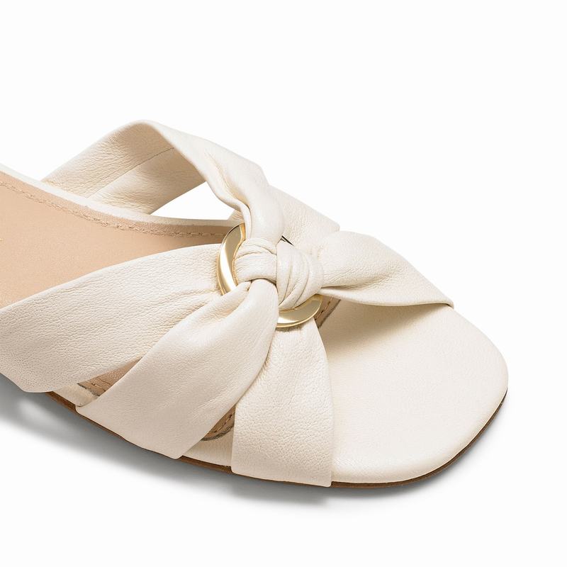 Russell And Bromley Softknot Mules Dame Hvide Hvide | XXD4578GC