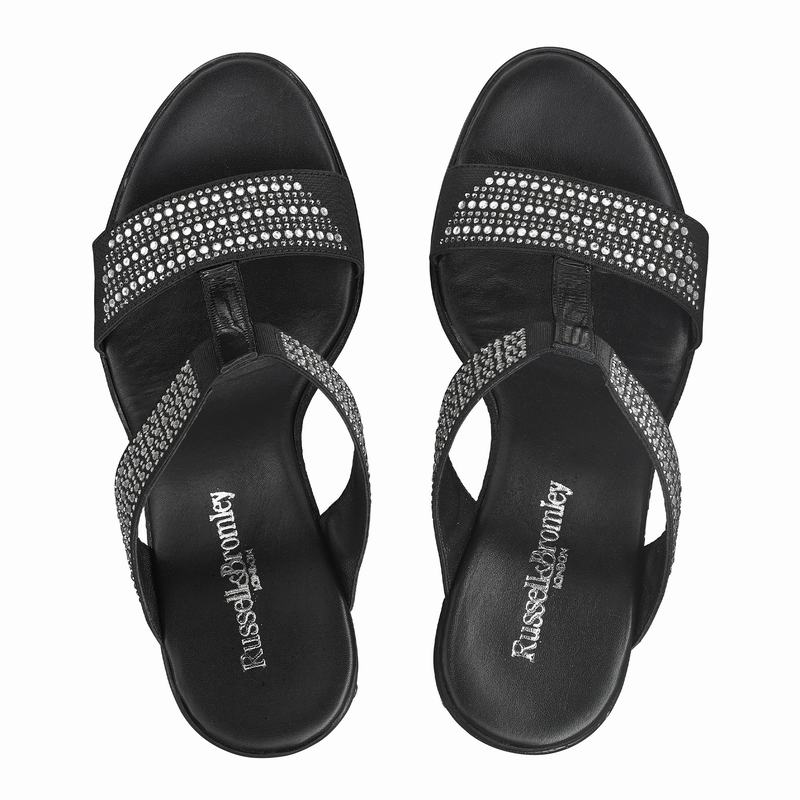 Russell And Bromley Stellamid Kilehæl Sandaler Dame Sort | TTK1989UU