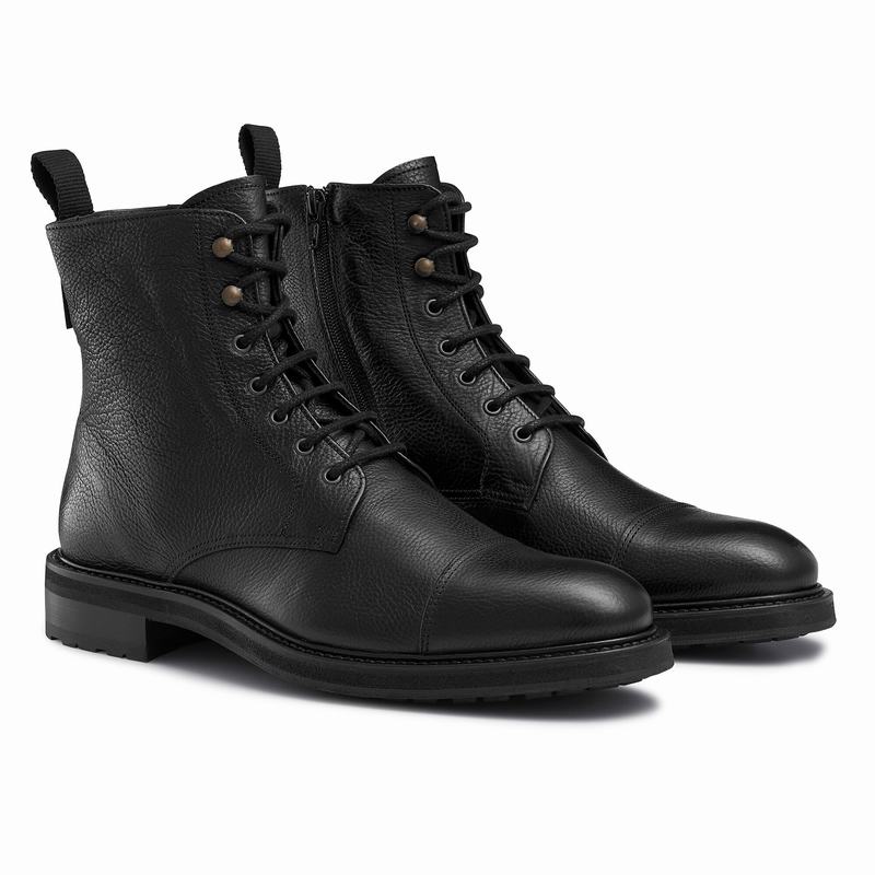 Russell And Bromley Stomp Snørestøvler Herre Sort | CWA6150GB