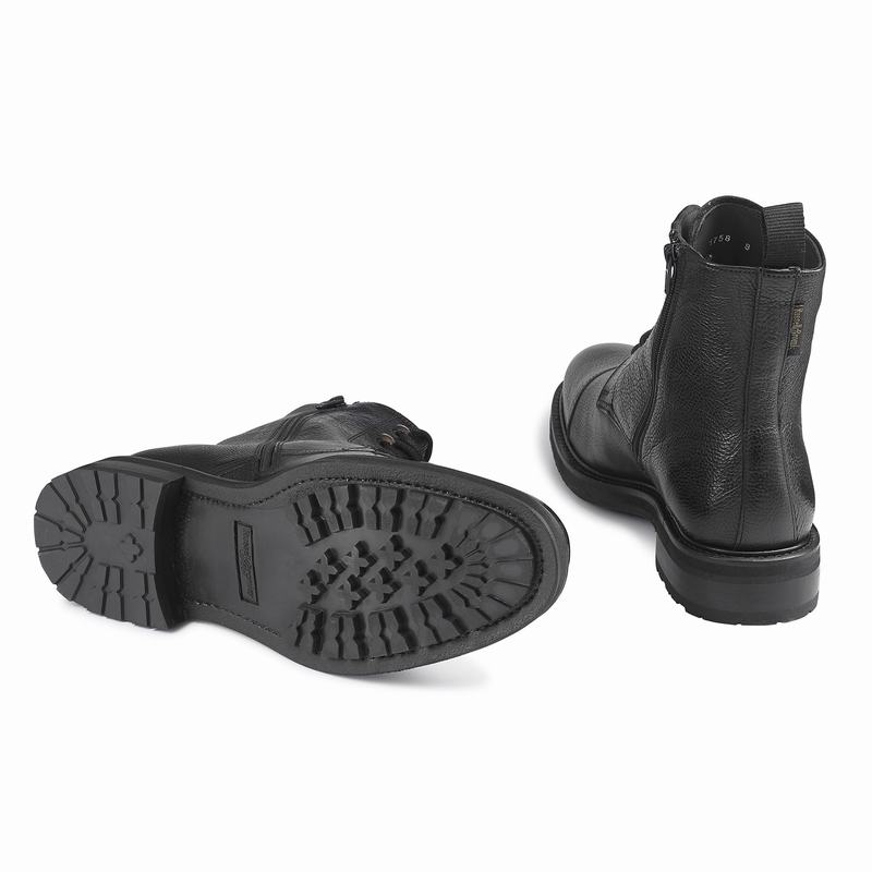 Russell And Bromley Stomp Snørestøvler Herre Sort | CWA6150GB