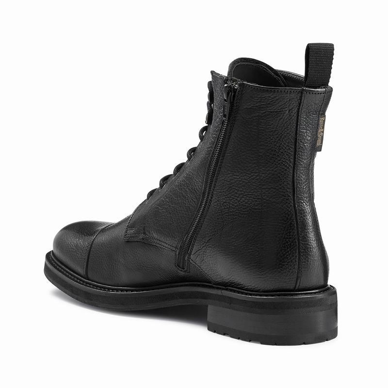 Russell And Bromley Stomp Snørestøvler Herre Sort | CWA6150GB