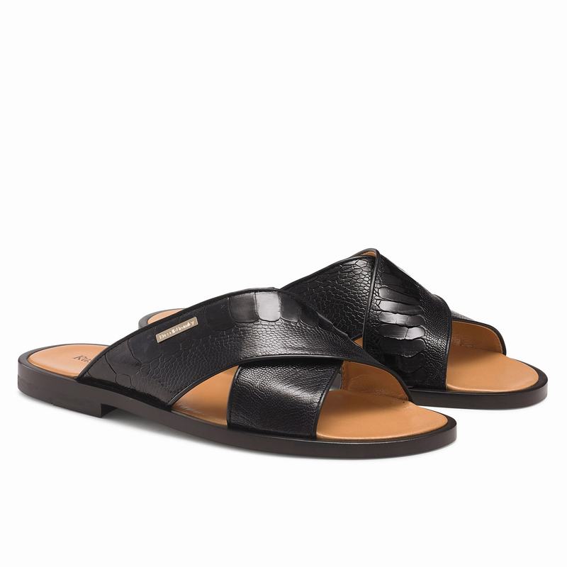 Russell And Bromley Taranto Sandaler Herre Sort | PYT471TD