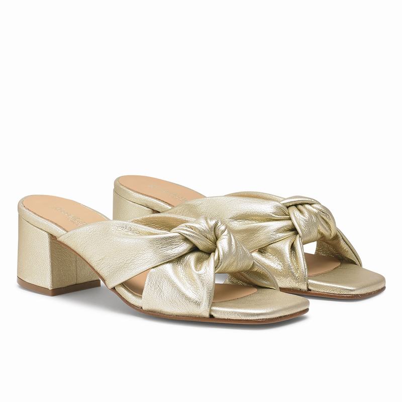 Russell And Bromley Top Knot Kilehæl Sandaler Dame Metallic | ERB3160YP
