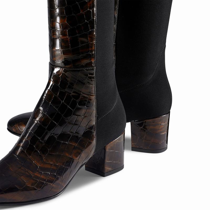 Russell And Bromley Trinni Knæhøje Støvler Dame Brune | MSL3461PR