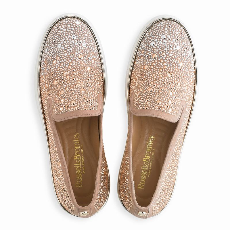 Russell And Bromley Twinkletoe Slip On Sneakers Dame Lyserød | NON843RN