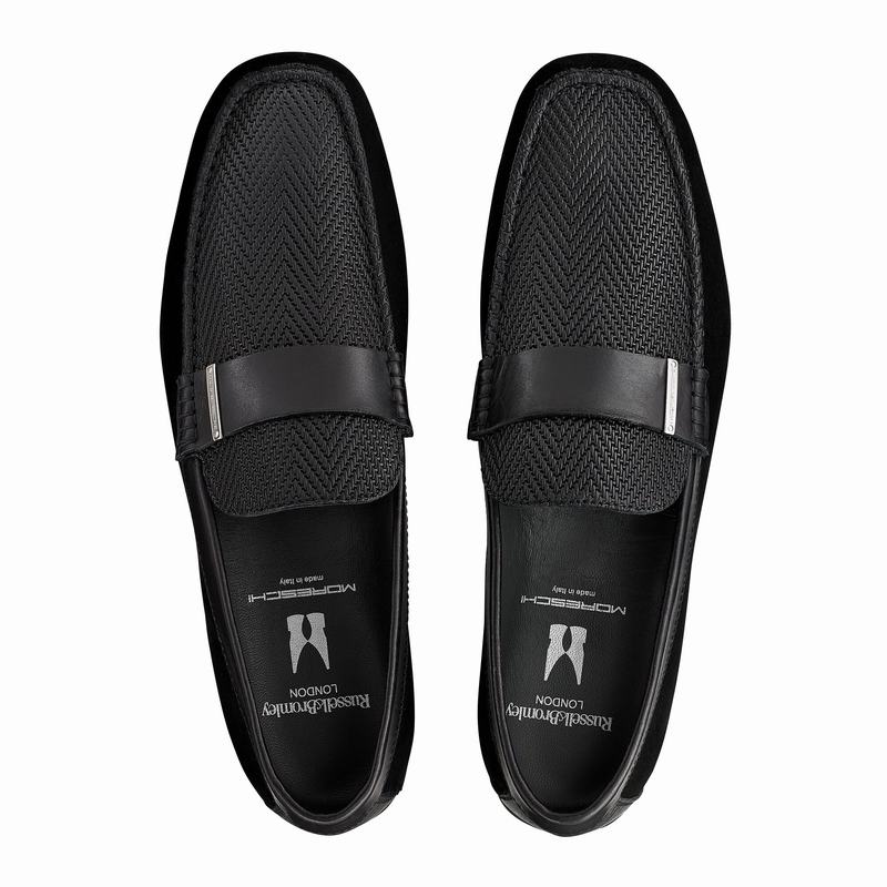 Russell And Bromley Yoga Mokkasiner Herre Sort | FDC2237AP