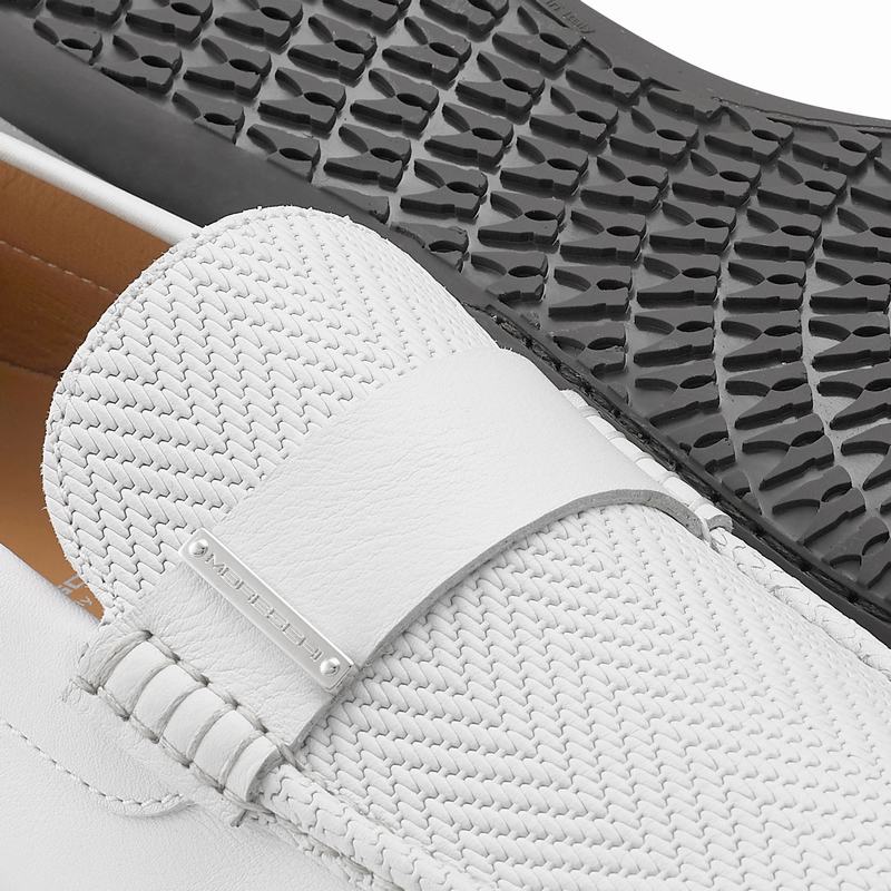Russell And Bromley Yoga Mokkasiner Herre Hvide | SBP8188XA