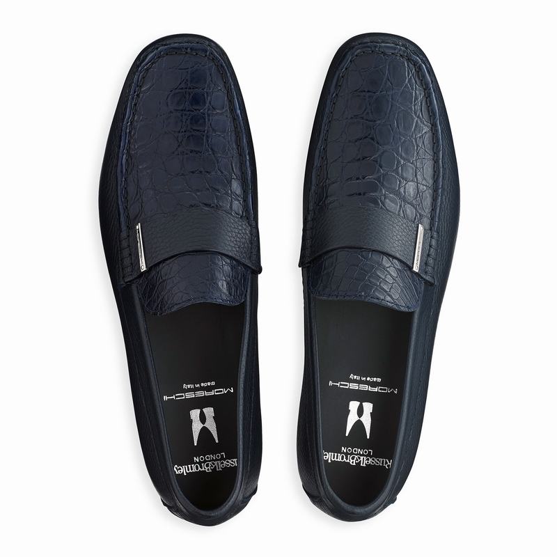 Russell And Bromley Yoga Mokkasiner Herre Blå | VCV6248II