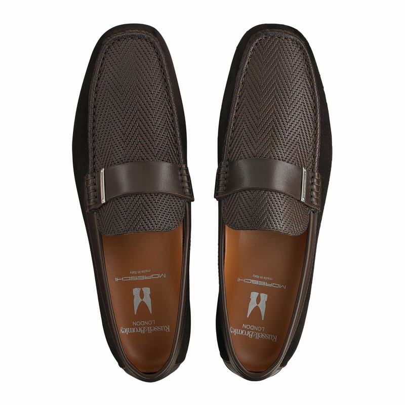 Russell And Bromley Yoga Mokkasiner Herre Brune | VQT9352OE